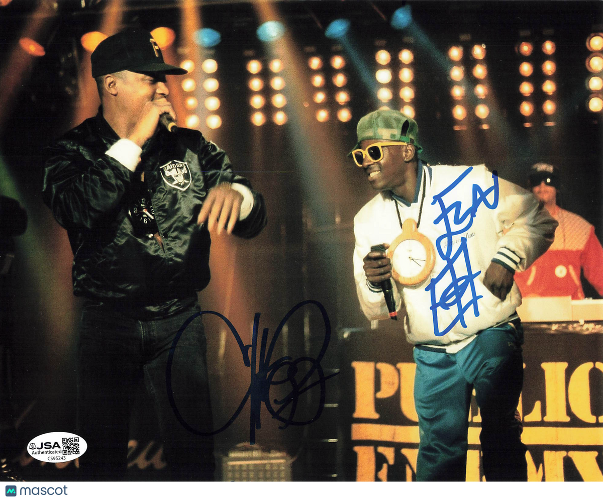 Flavor Flav and Chuck D signed 8x10 Photo Public Enemy JSA Autographed