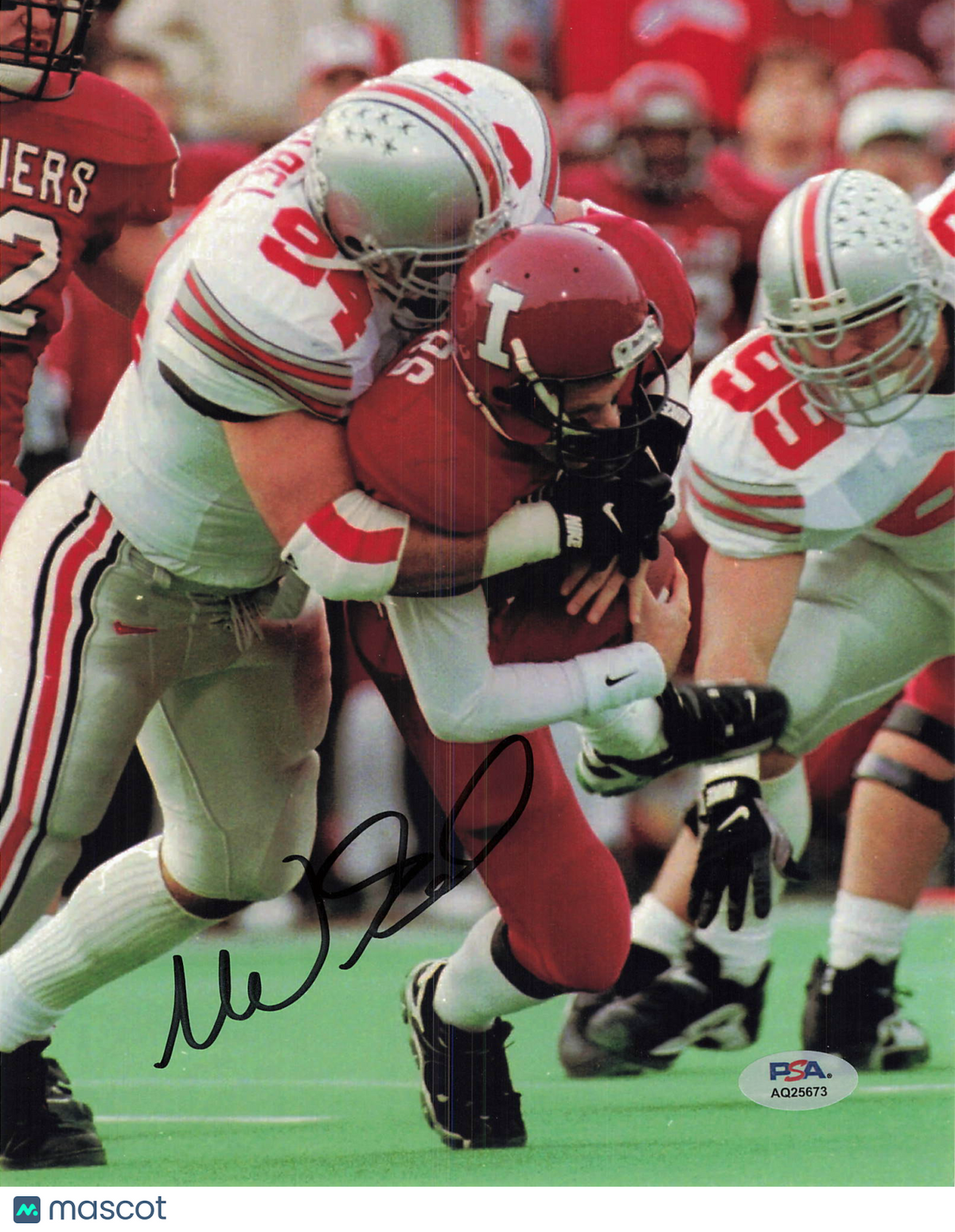Mike Vrabel Signed Ohio State Buckeyes Football 8x10 Photo PSA Autographed