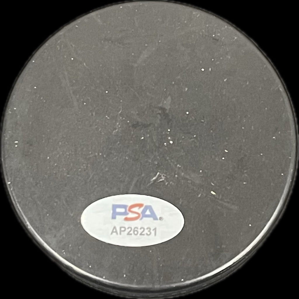 Arvid Soderblom Signed Hockey Puck PSA Chicago Blackhawks