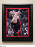 Omar Samham Saint Mary's Gaels Signed Basketball 8x10 Custom Framed Photo PSA