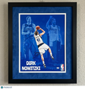 Dirk Nowitzki Dallas Mavericks Signed Basketball 16x20 Custom Framed Photo PSA