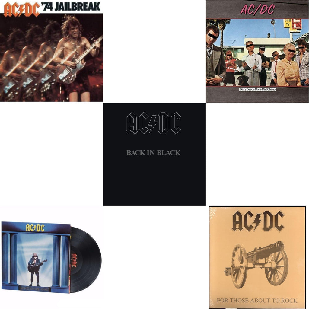 74 Jailbreak (180G) & Dirty Deeds Done Dirt Cheap (180G) & Back In Black (180G) & For Those About To Rock (180G) & Who Made Who (180G)