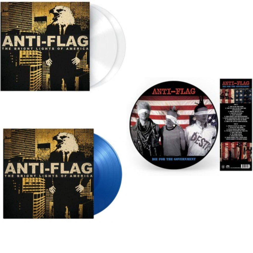 Anti-Flag - Bright Lights Of America (2LP/180G/Solid White Vinyl) & Bright Lights Of America (2LP/180G/Blue Vinyl) & Die For The Government (Picture Disc)