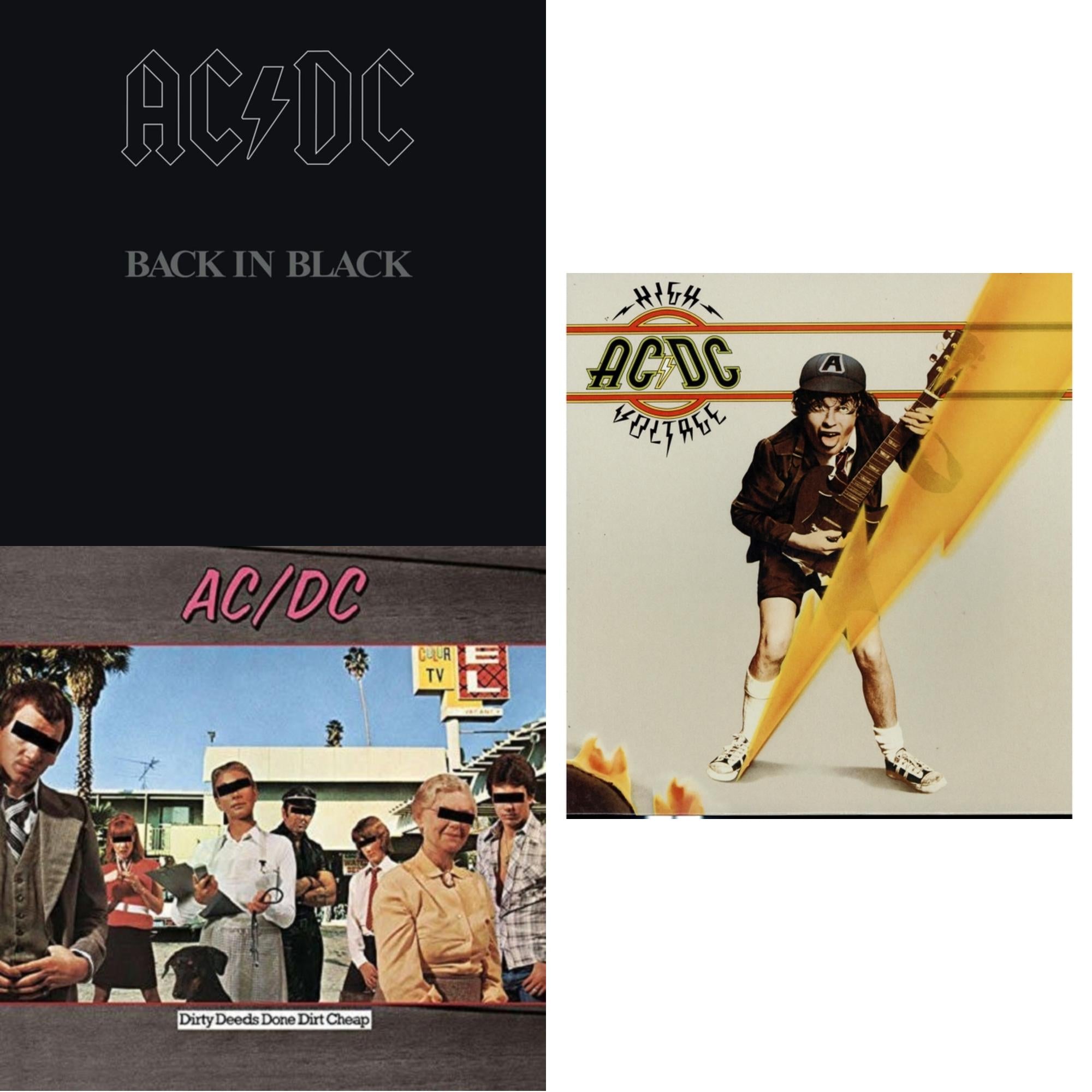 High Voltage (180G) & Dirty Deeds Done Dirt Cheap (180G) & Back In Black (180G)