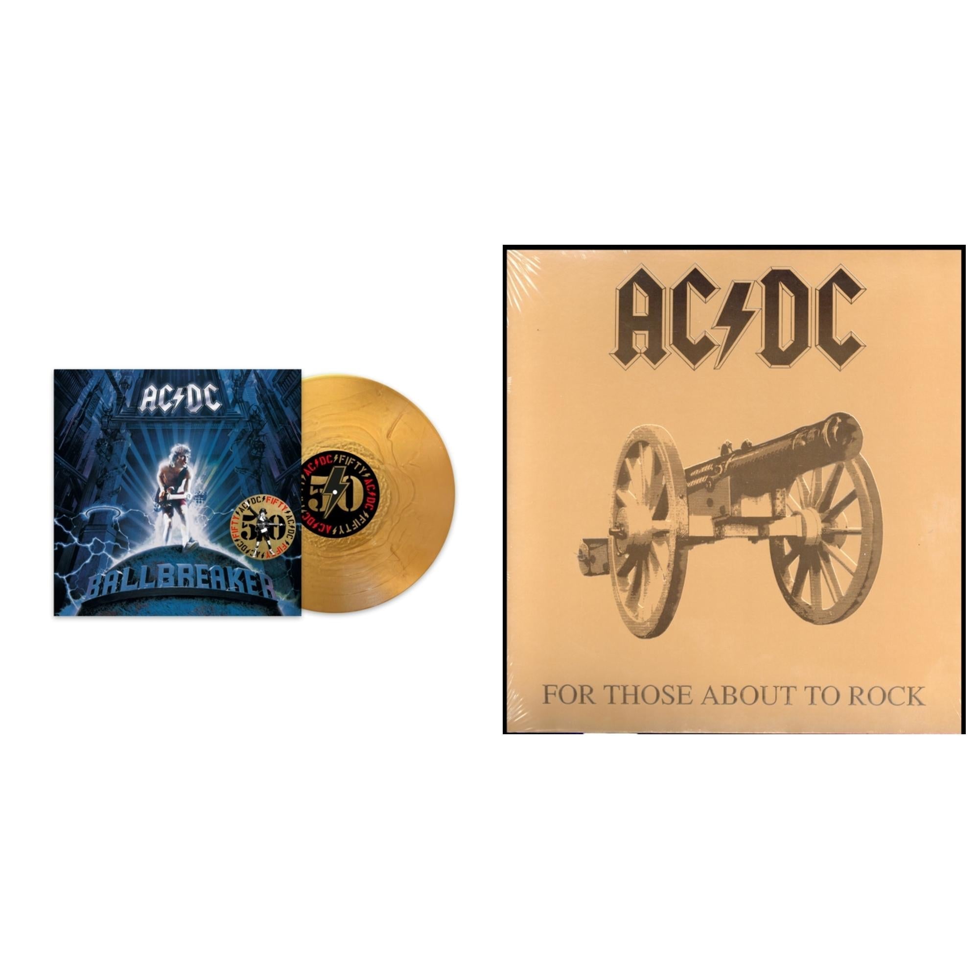 Ac/Dc - Ballbreaker (50Th Anniversary/Gold Color LP Vinyl) & For Those About To Rock (180G)