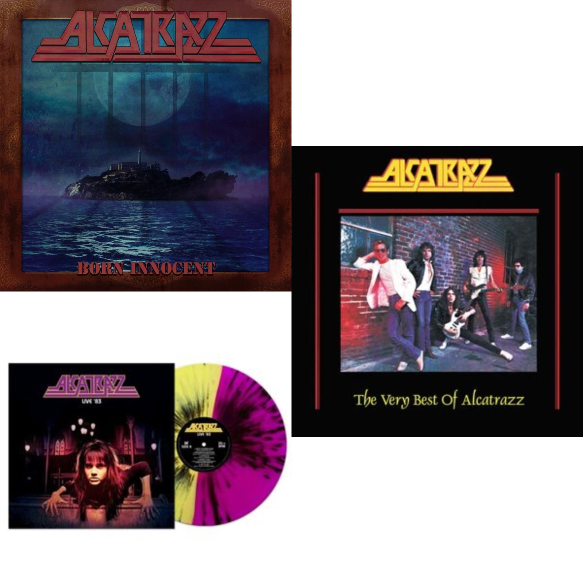 Born Innocent (2LP/Color Vinyl) & Very Best Of Alcatrazz (Red LP Vinyl) & Live '83 (Yellow/Purple Splatter LP Vinyl)