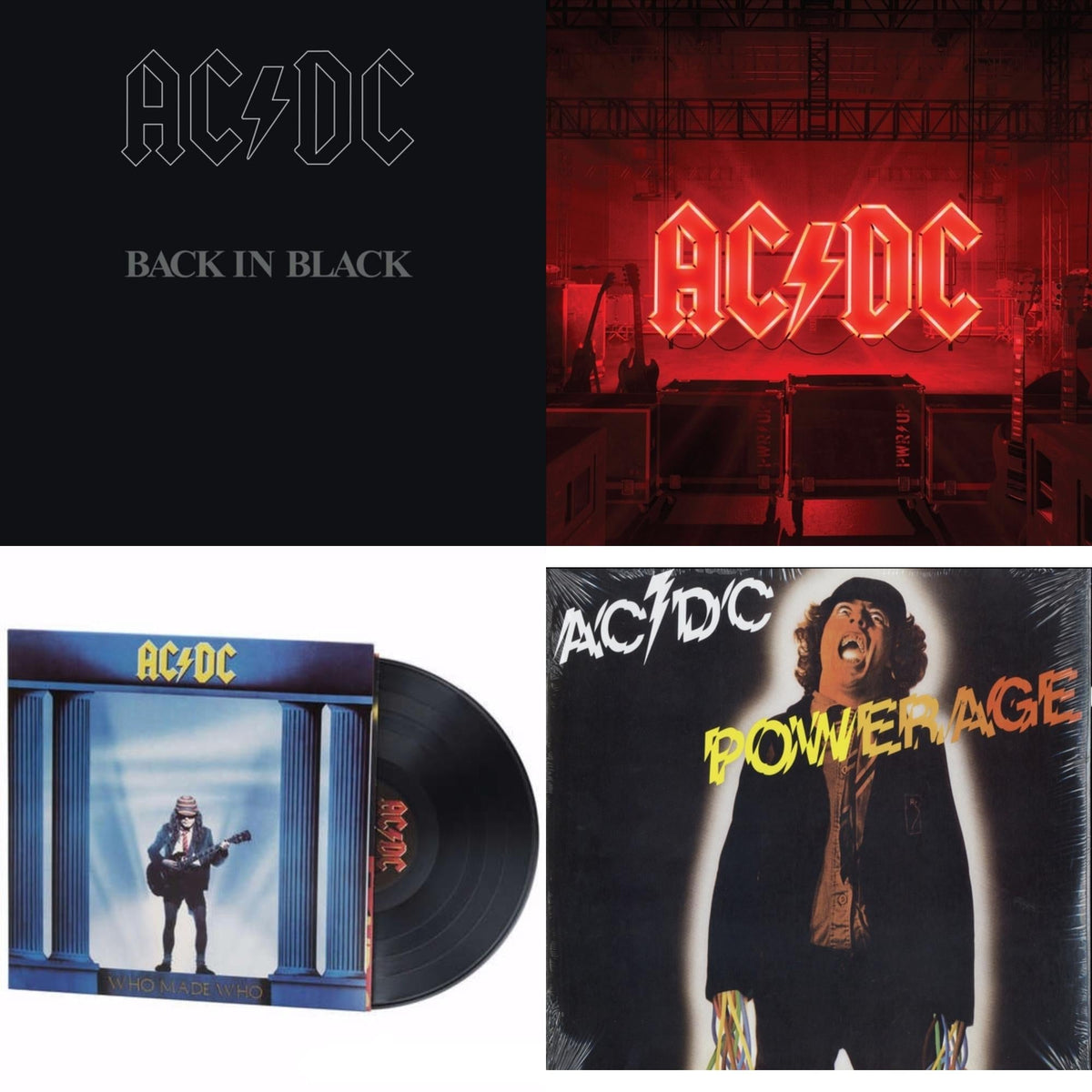 Power Up (180G/Gatefold Jacket/Inner Sleeve) & Powerage (180G) & Back In Black (180G) & Who Made Who (180G)