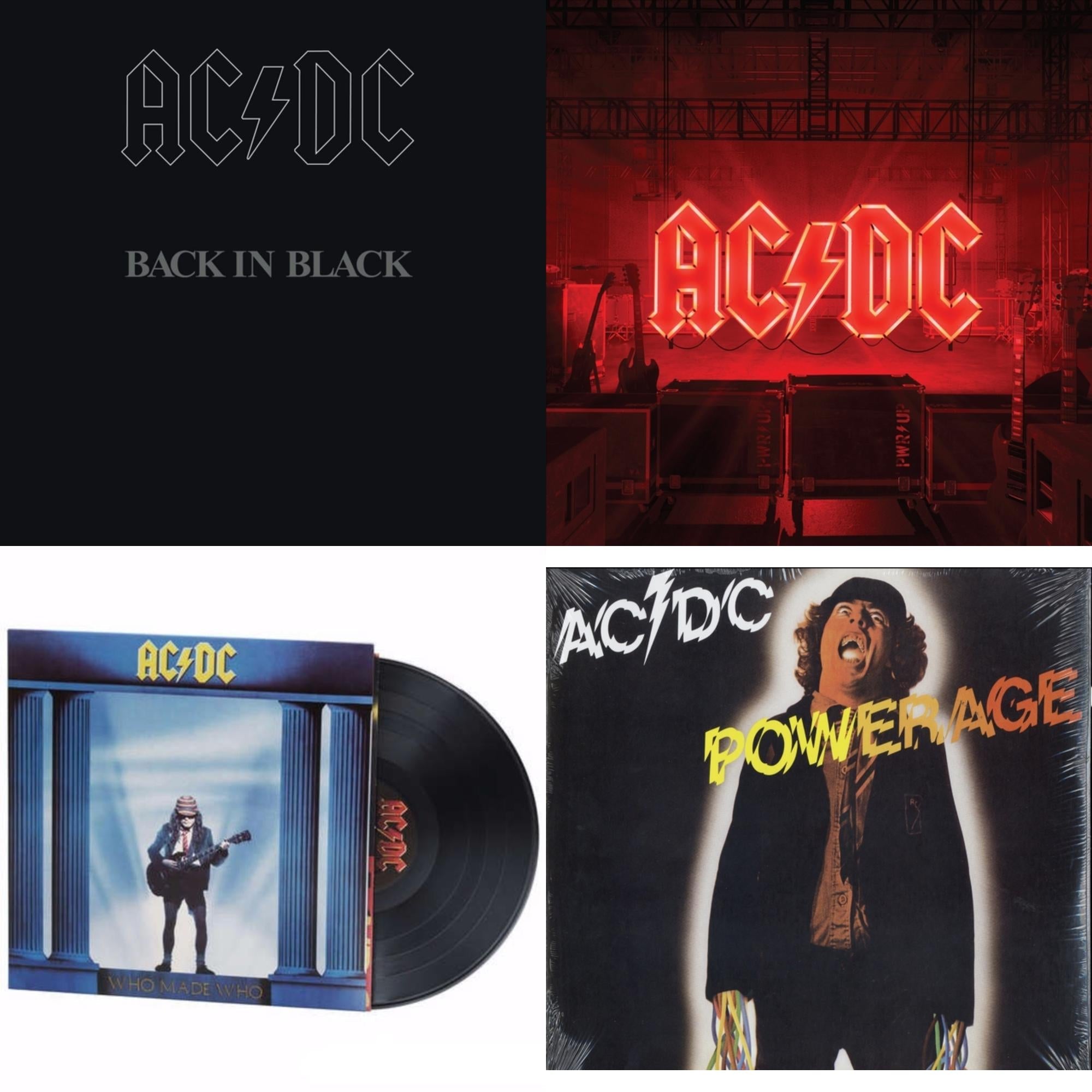Power Up (180G/Gatefold Jacket/Inner Sleeve) & Powerage (180G) & Back In Black (180G) & Who Made Who (180G)