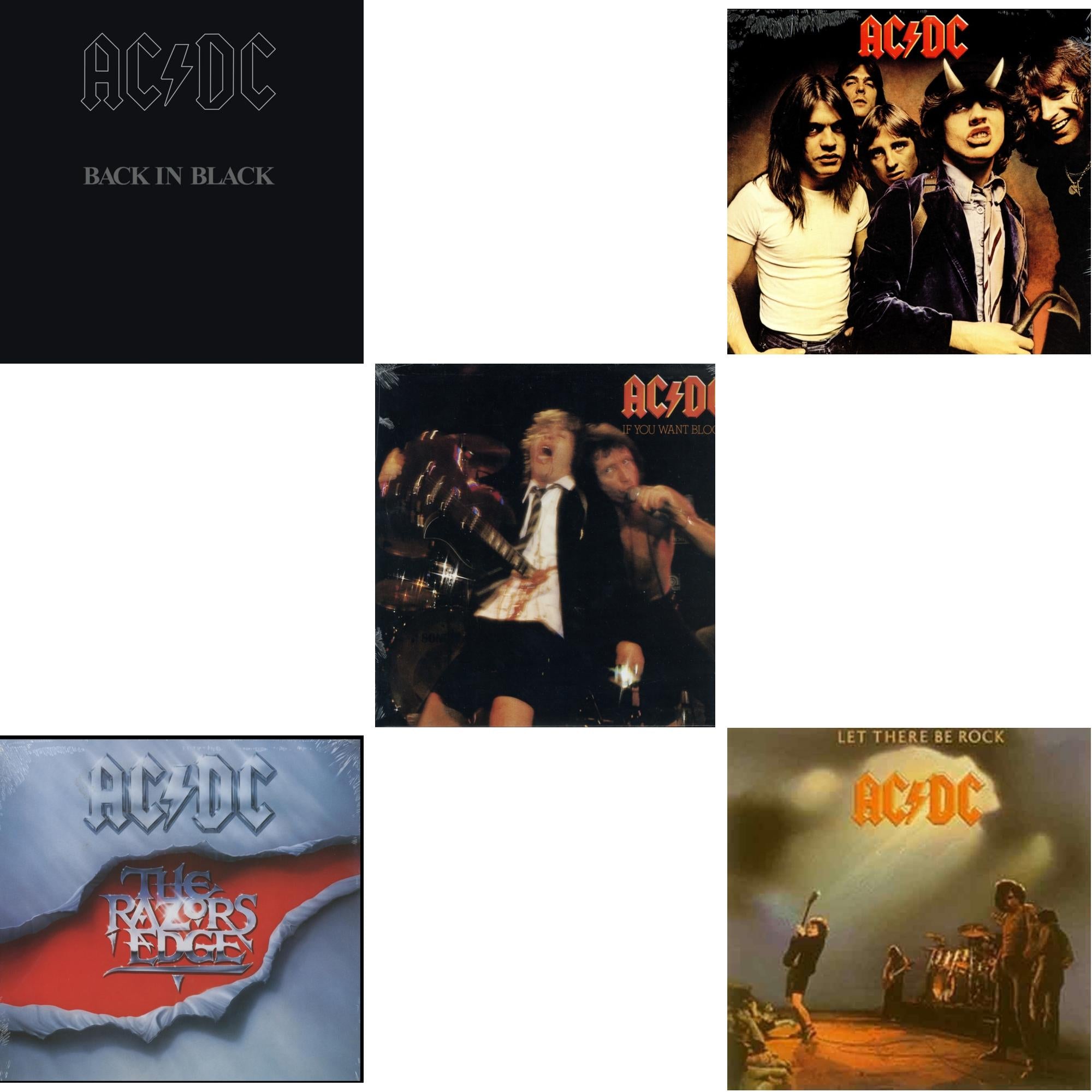 Let There Be Rock (180G) & If You Want Blood You've Got It (180G) & Highway To Hell (180G) & Back In Black (180G) & Razor’S Edge (180G)
