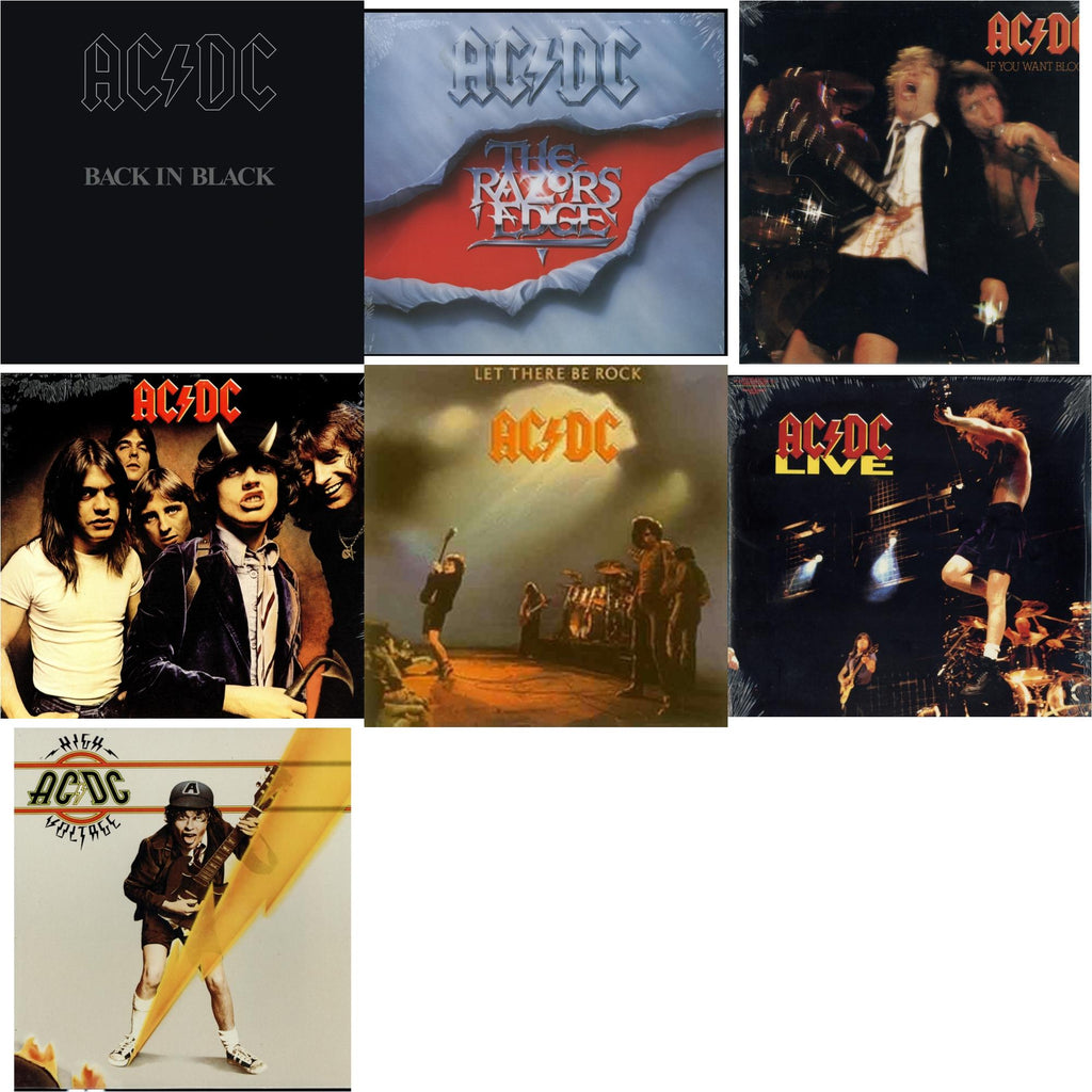 High Voltage (180G) & Let There Be Rock (180G) & If You Want Blood You've Got It (180G) & Highway To Hell (180G) & Back In Black (180G) & Razor’S Edge (180G) & Live (2LP/180G)