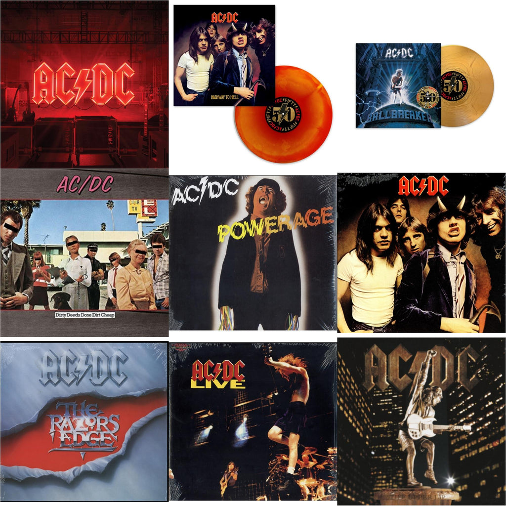Ac/Dc - Power Up (180G/Gatefold Jacket/Inner Sleeve) & Highway To Hell (Orange Blend LP Vinyl) & Ballbreaker (50Th Anniversary/Gold Color LP Vinyl) & Dirty Deeds Done Dirt Cheap (180G) & Powerage (180G) & Highway To Hell (180G) & Razor’S Edge (180G)