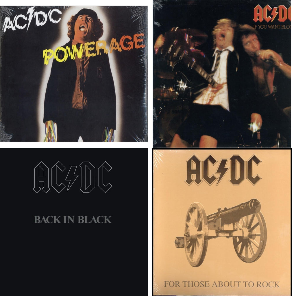 Powerage (180G) & If You Want Blood You've Got It (180G) & Back In Black (180G) & For Those About To Rock (180G)