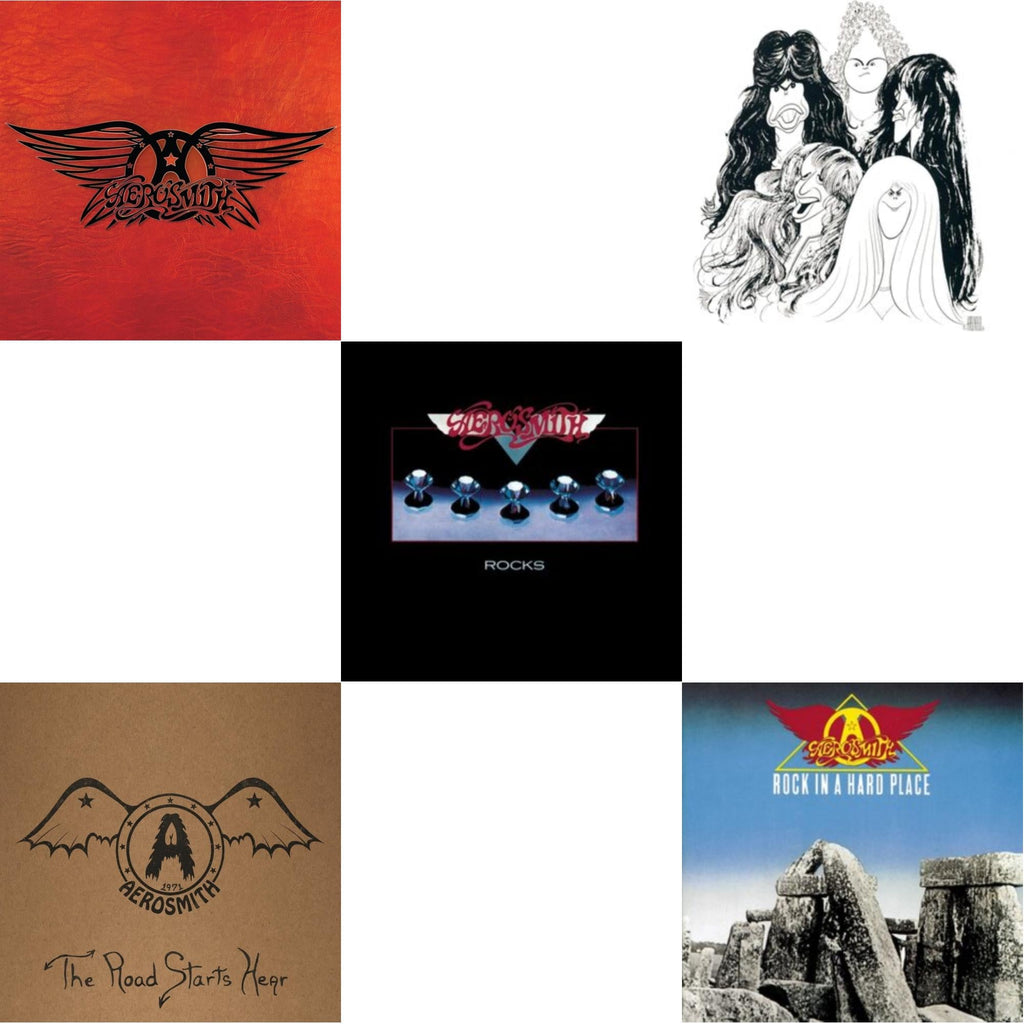 Aerosmith - Greatest Hits & 1971: The Road Starts Here & Rocks & Draw The Line & Rock In A Hard Place - LP Vinyl Bundle