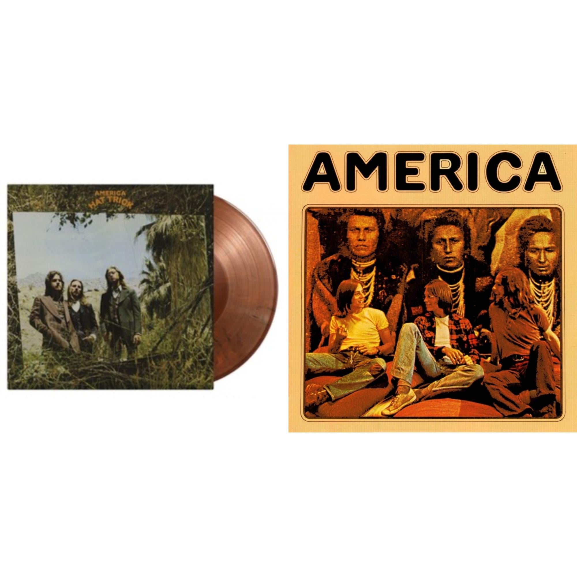 America - Hat Trick (Limited/Orange & Black Mixed/180G) & America (Turquoise LP Vinyl) (Limited Anniversary Edition)