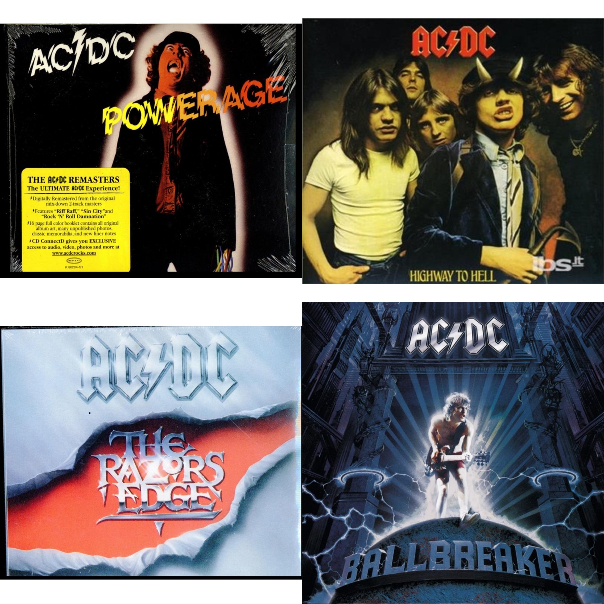 Powerage & Highway To Hell & Razor's Edge & Ballbreaker