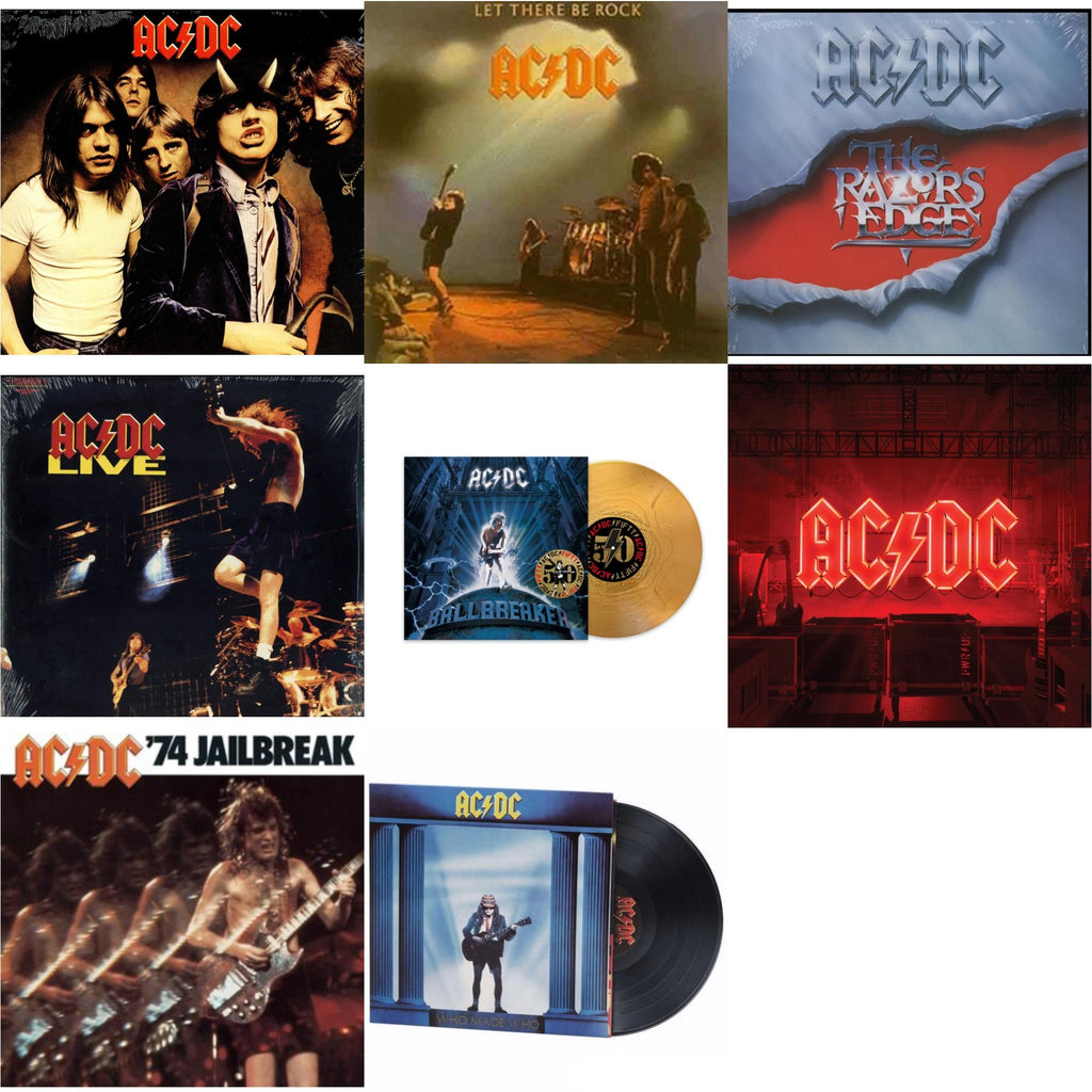Ac/Dc - Power Up (180G/Gatefold Jacket/Inner Sleeve) & Ballbreaker (50Th Anniversary/Gold Color LP Vinyl) & 74 Jailbreak (180G) & Let There Be Rock (180G) & Highway To Hell (180G) & Who Made Who (180G) & Razor’S Edge (180G) & Live (2LP/180G)