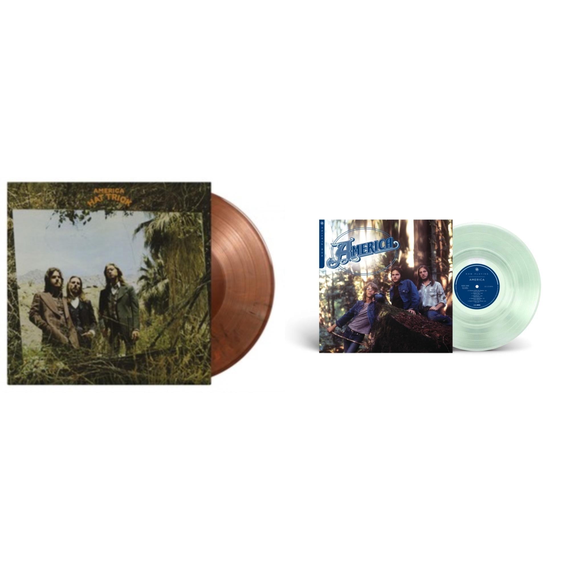 America - Now Playing (Bottle Clear LP Vinyl) (Syeor) & Hat Trick (Limited/Orange & Black Mixed/180G)