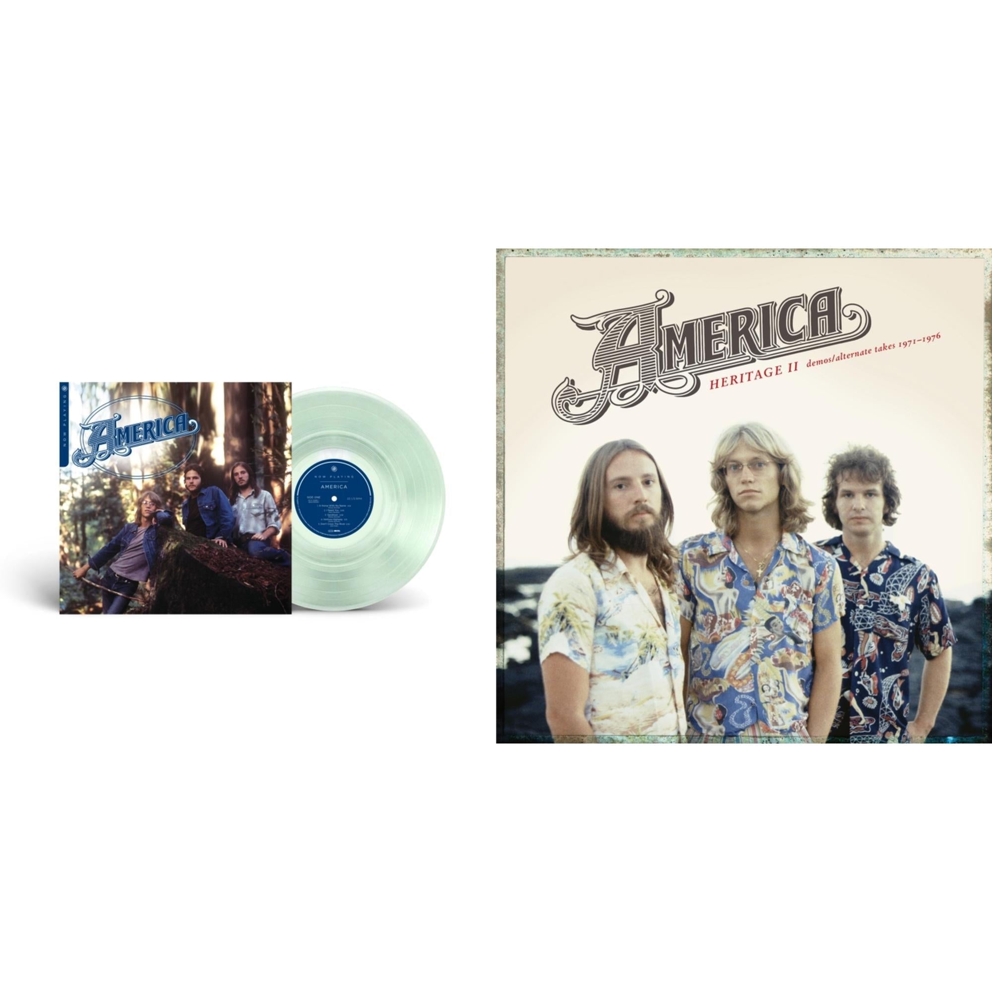 America - Now Playing (Bottle Clear LP Vinyl) (Syeor) & Heritage Ii: Demos/Alternate Takes 1971–1976