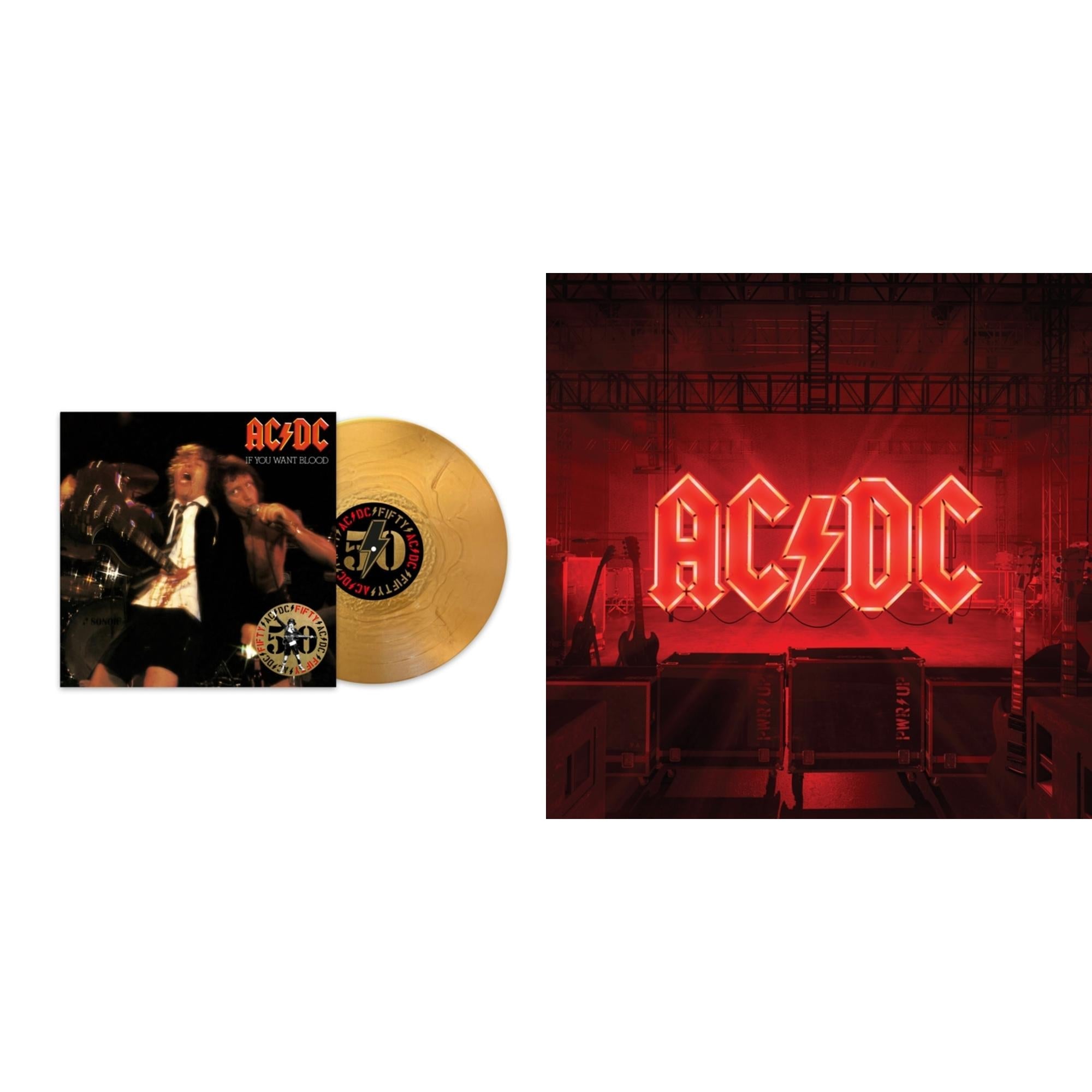 Ac/Dc - If You Want Blood You’Ve Got It (50Th Anniversary/Gold Color LP Vinyl) & Power Up (180G/Gatefold Jacket/Inner Sleeve)