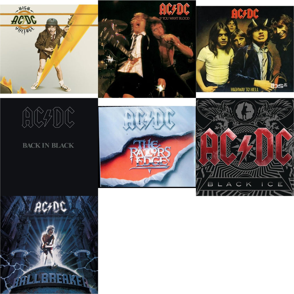 High Voltage & If You Want Blood You've Got It & Highway To Hell & Back In Black & Razor's Edge & Black Ice & Ballbreaker