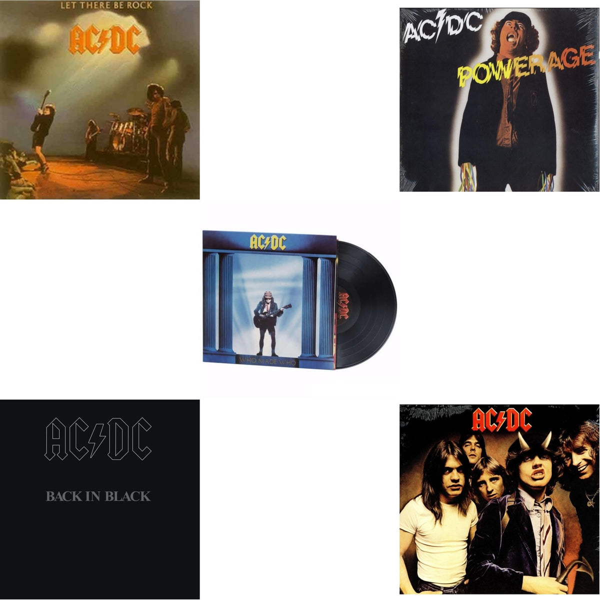 Let There Be Rock (180G) & Powerage (180G) & Highway To Hell (180G) & Back In Black (180G) & Who Made Who (180G)