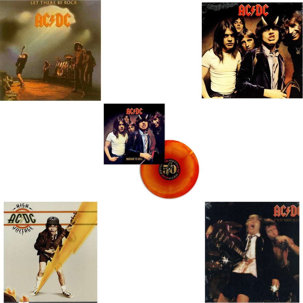 Highway To Hell (Orange Blend LP Vinyl) & High Voltage (180G) & Let There Be Rock (180G) & If You Want Blood You've Got It (180G) & Highway To Hell (180G)