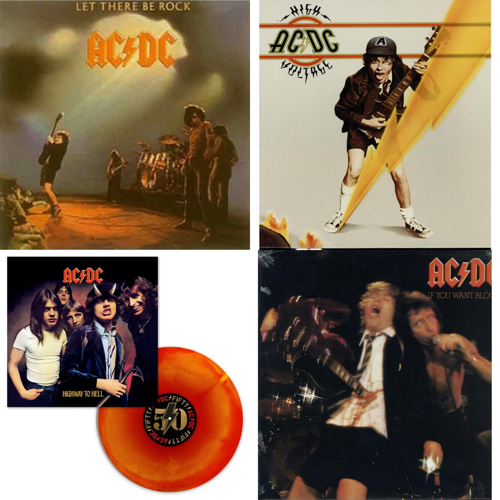 Highway To Hell (Orange Blend LP Vinyl) & High Voltage (180G) & Let There Be Rock (180G) & If You Want Blood You've Got It (180G)