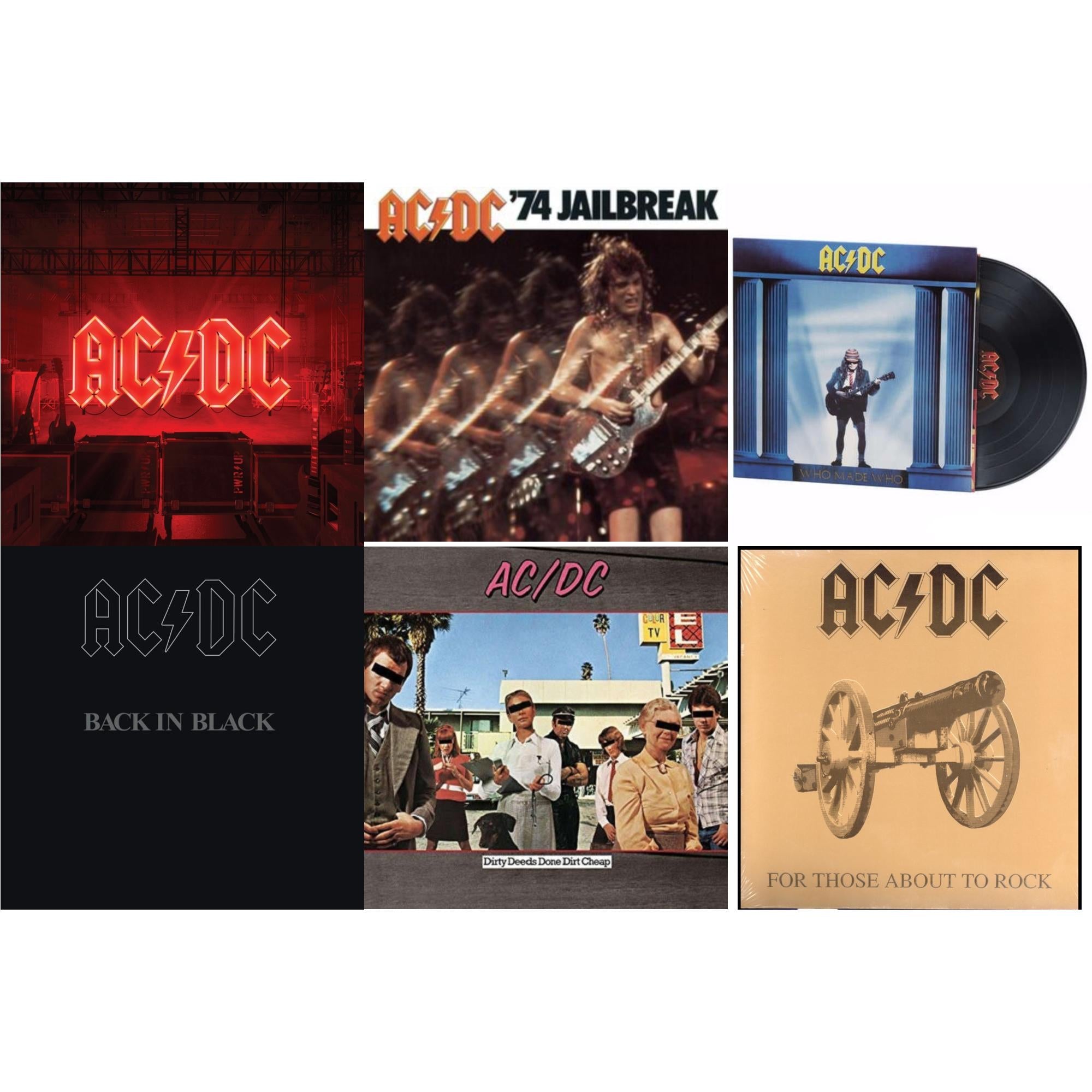 Power Up (180G/Gatefold Jacket/Inner Sleeve) & 74 Jailbreak (180G) & Dirty Deeds Done Dirt Cheap (180G) & Back In Black (180G) & For Those About To Rock (180G) & Who Made Who (180G)