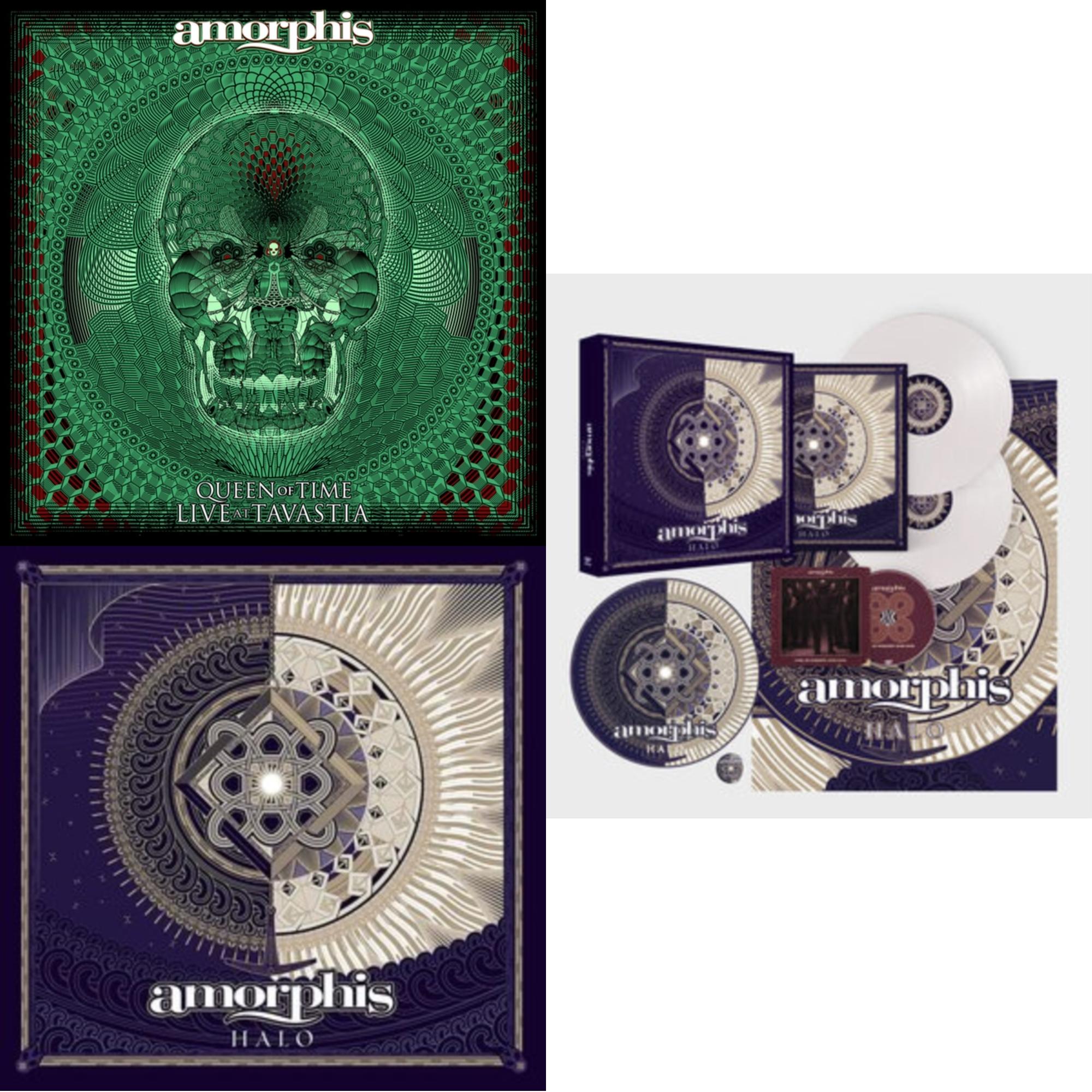 Halo (Red Transparent LP Vinyl) & Halo (Deluxe/Boxset/White LP Vinyl/CD/Slip Mat/Poster & Queen Of Time (Live At Tavastia 2021) (2LP/Green Blackdust W/ Signed Insert)