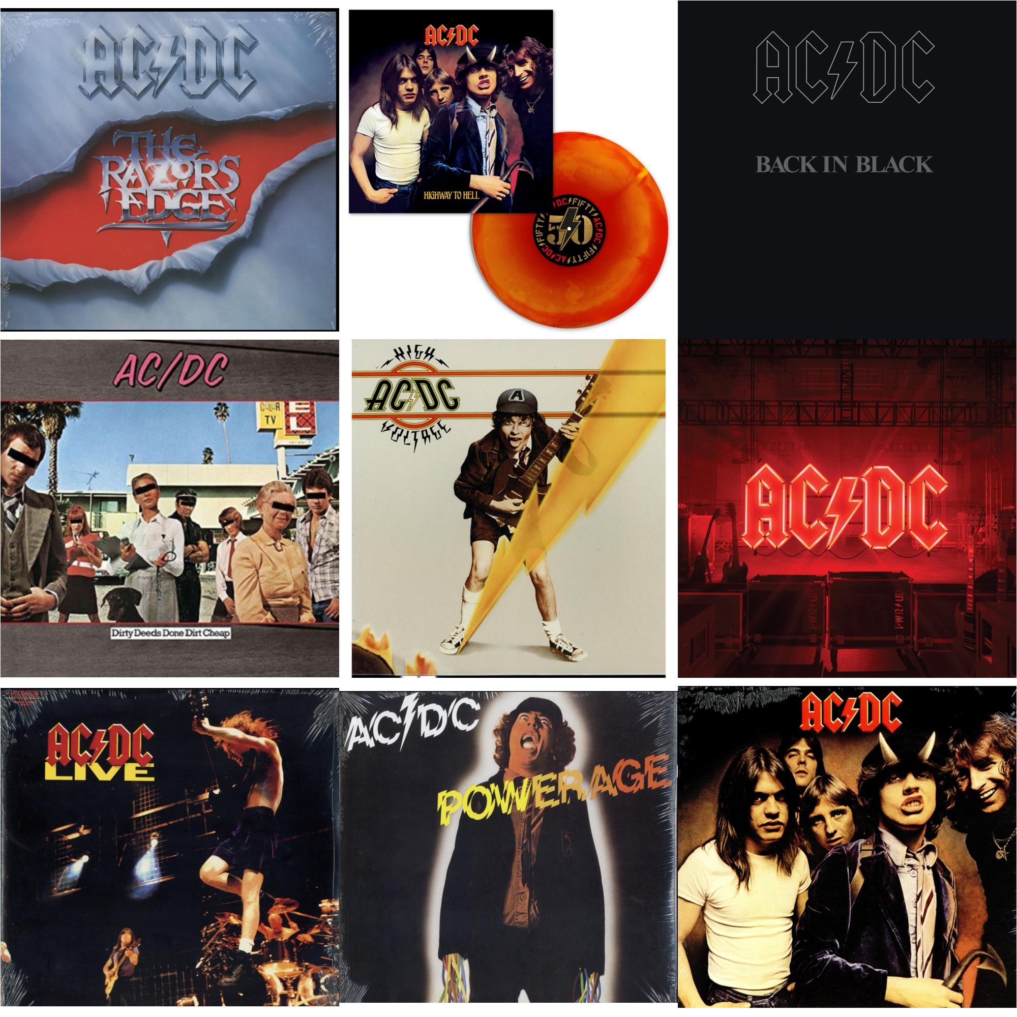 Ac/Dc - Power Up (180G/Gatefold Jacket/Inner Sleeve) & Highway To Hell (Orange Blend LP Vinyl) & High Voltage (180G) & Dirty Deeds Done Dirt Cheap (180G) & Powerage (180G) & Highway To Hell (180G) & Back In Black (180G) & Razor’S Edge (180G) & Live