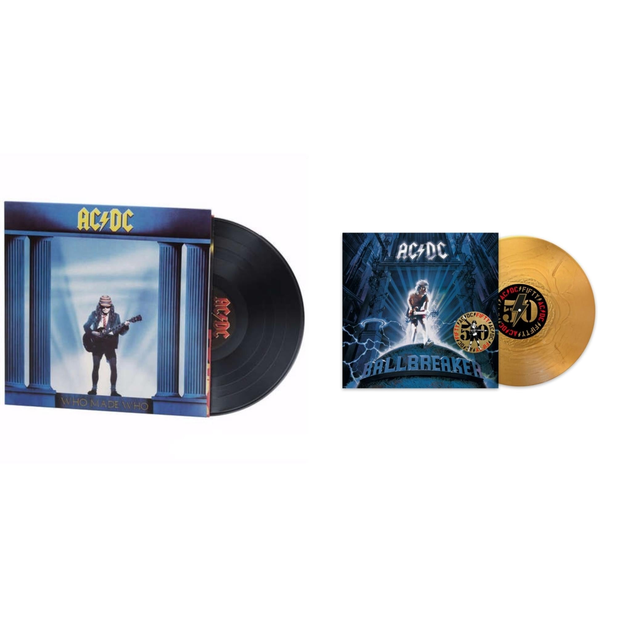 Ac/Dc - Ballbreaker (50Th Anniversary/Gold Color LP Vinyl) & Who Made Who (180G)