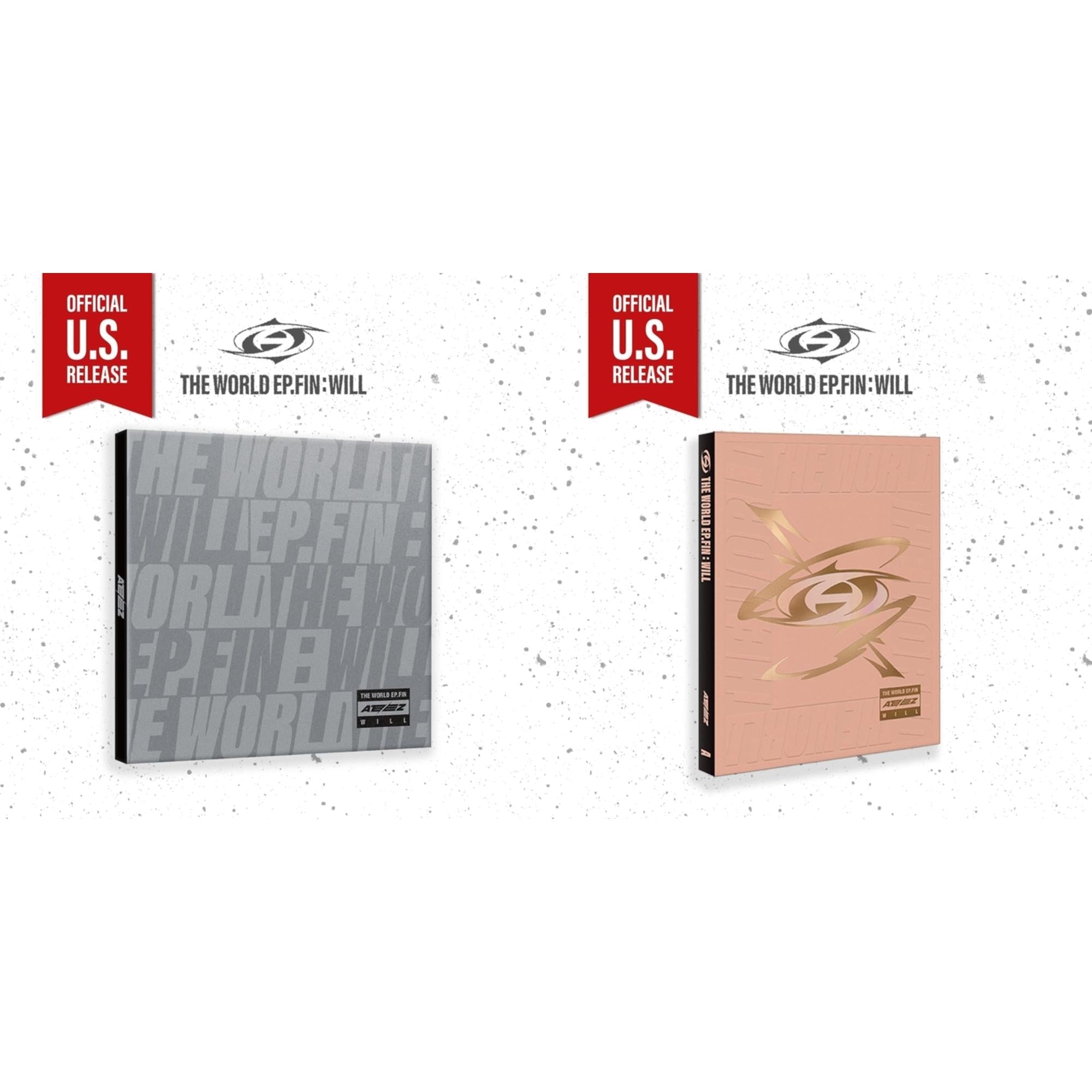 Ateez - World Ep.Fin : Will - (Digipak) (Us Basic) & World Ep.Fin : Will - (A Ver.) (Us Basic) - CD Bundle