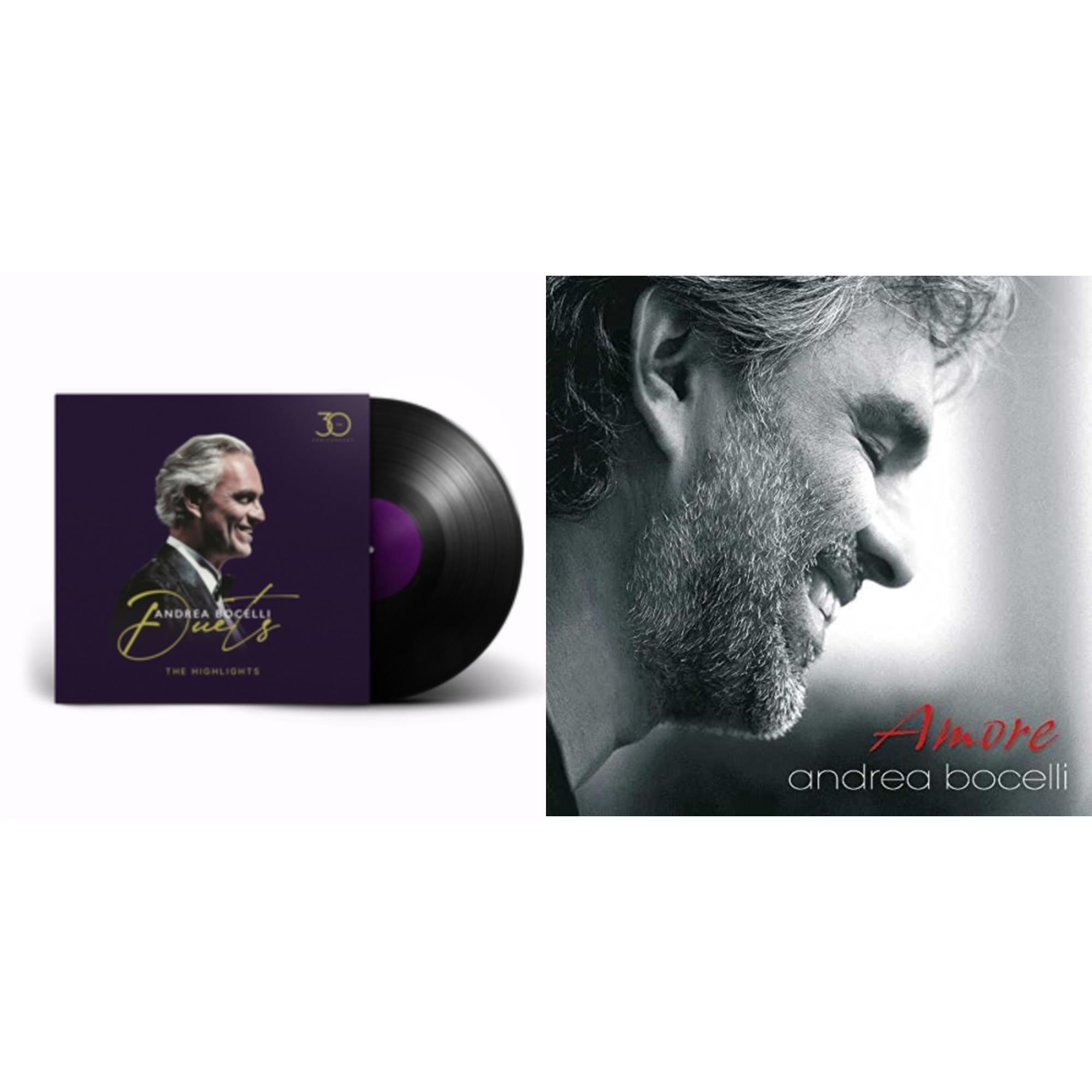 Andrea Bocelli - Duets (30Th Anniversary) & Amore - LP Vinyl Bundle