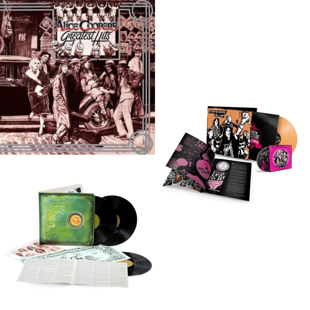 Live From The Astroturf (Apricoot LP Vinyl/DVD) & Billion Dollar Babies (50Th Anniversary/Deluxe/3LP) & Alice Cooper's Greatest Hits (180G/Limited Anniversary Edition)