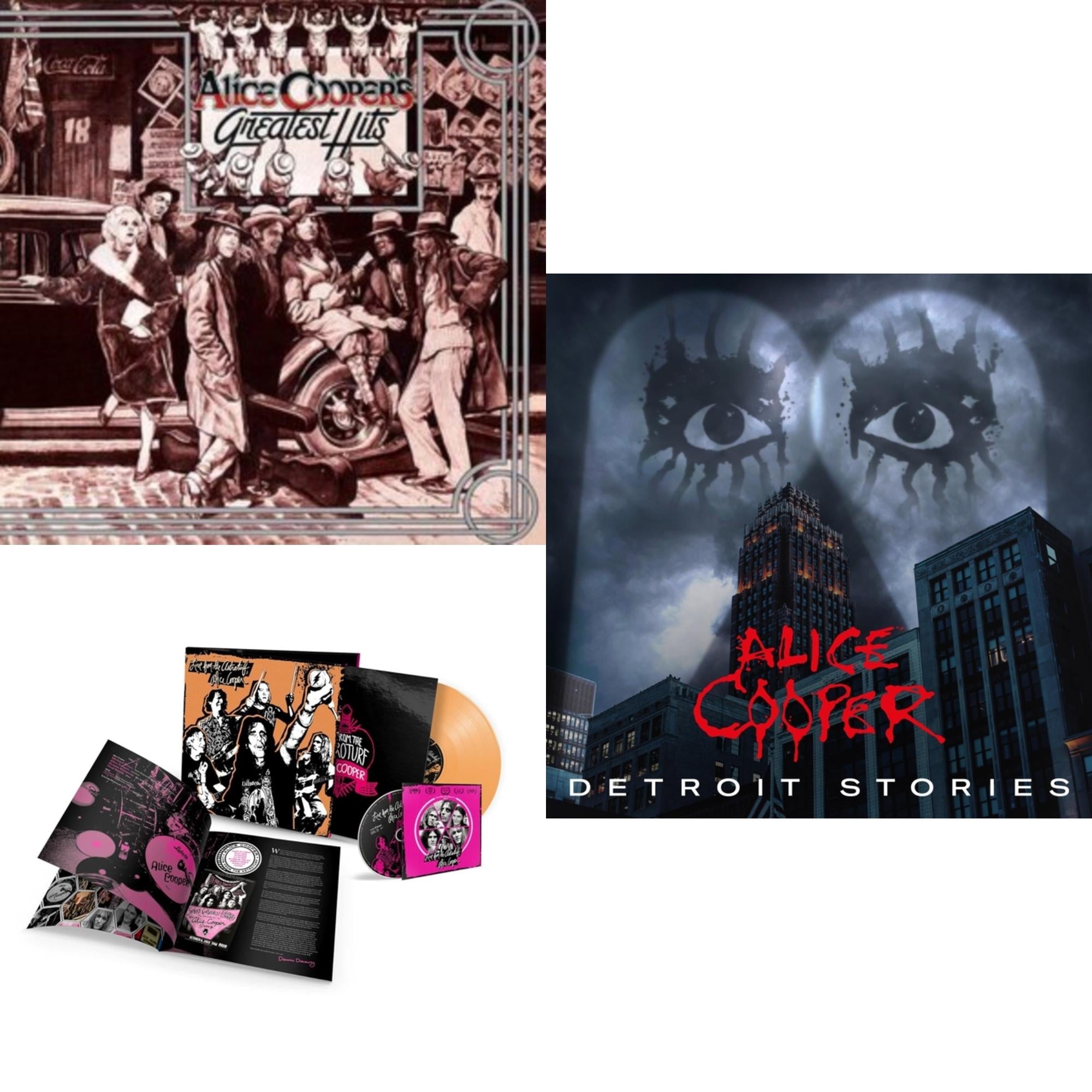 Detroit Stories (2LP) & Live From The Astroturf (Apricoot LP Vinyl/DVD) & Alice Cooper's Greatest Hits (180G/Limited Anniversary Edition)