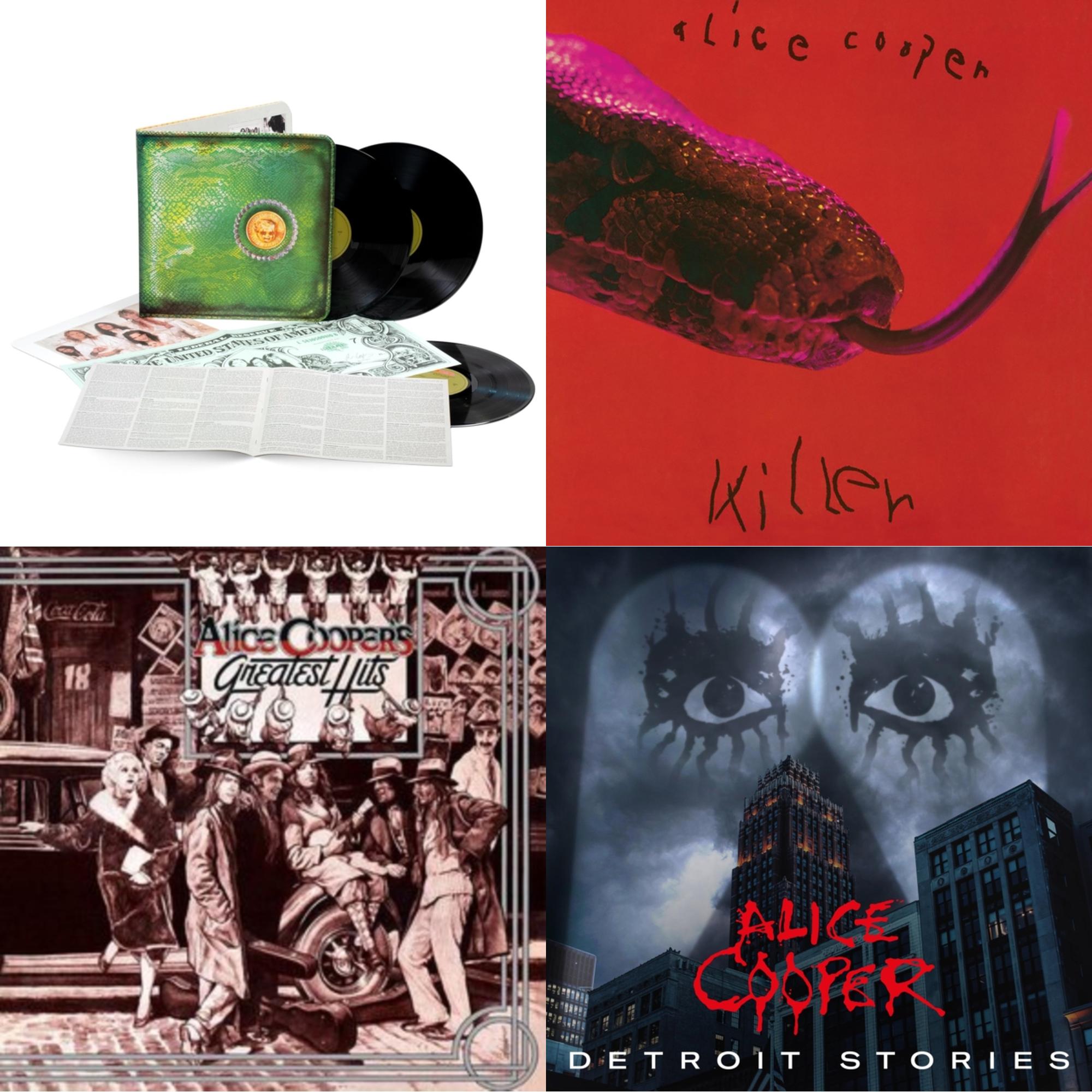 Detroit Stories (2LP) & Billion Dollar Babies (50Th Anniversary/Deluxe/3LP) & Killer (Expanded & Remastered/3LP) & Alice Cooper's Greatest Hits (180G/Limited Anniversary Edition)