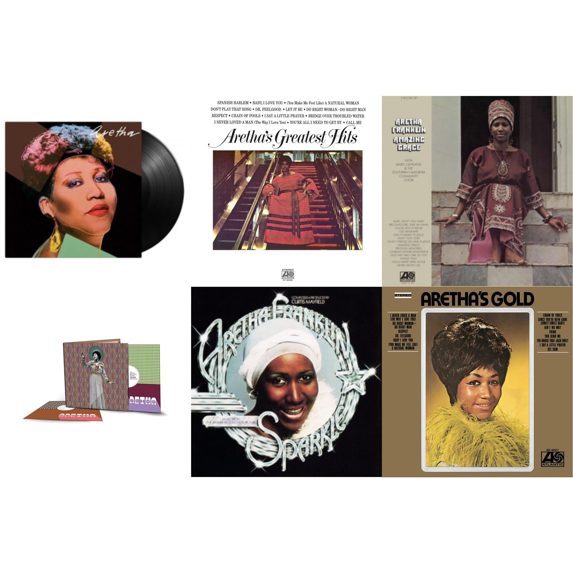 Aretha Franklin - Aretha (180G) & Greatest Hits & Amazing Grace & Aretha (2LP/140G) & Sparkle (Crystal Clear LP Vinyl) (Syeor) & Aretha's Gold