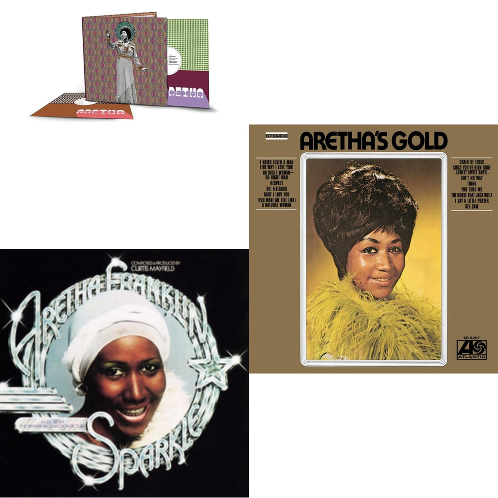 Sparkle (Crystal Clear LP Vinyl) (Syeor) & Aretha (2LP/140G) & Aretha's Gold
