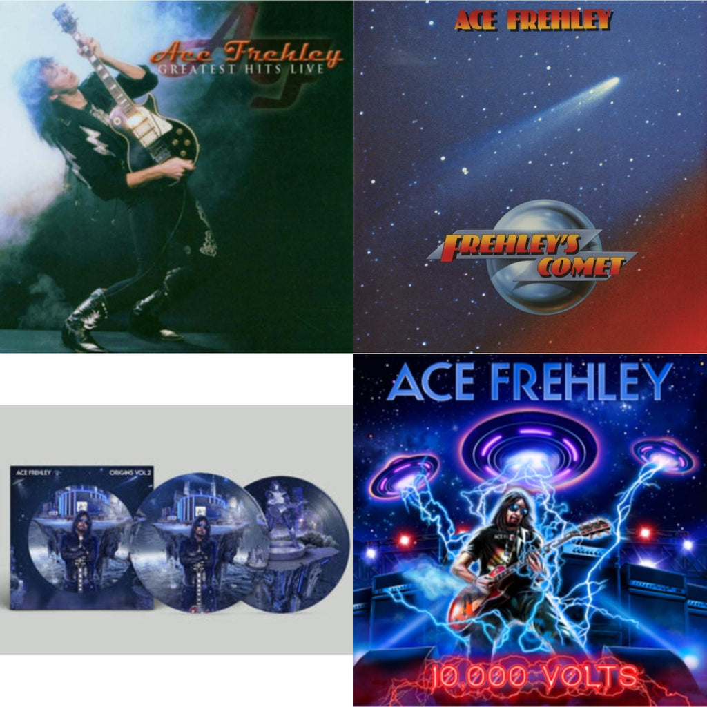 Greatest Hits Live & 10,000 Volts (Edge Only Splatter/Metal Gym Locker/Red Splatter LP Vinyl) & Origins: Vol. 2 (Picture Disc) & Frehley's Comet (Red & Blue Hand Poured Effect LP Vinyl)