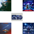 Ace Frehley - Greatest Hits Live & 10,000 Volts (Edge Only Splatter/Metal Gym Locker/Red Splatter LP Vinyl) & Origins Vol.2 (Blue & White LP Vinyl) & Origins: Vol. 2 (Picture Disc) & Frehley's Comet (Red & Blue Hand Poured Effect LP Vinyl)