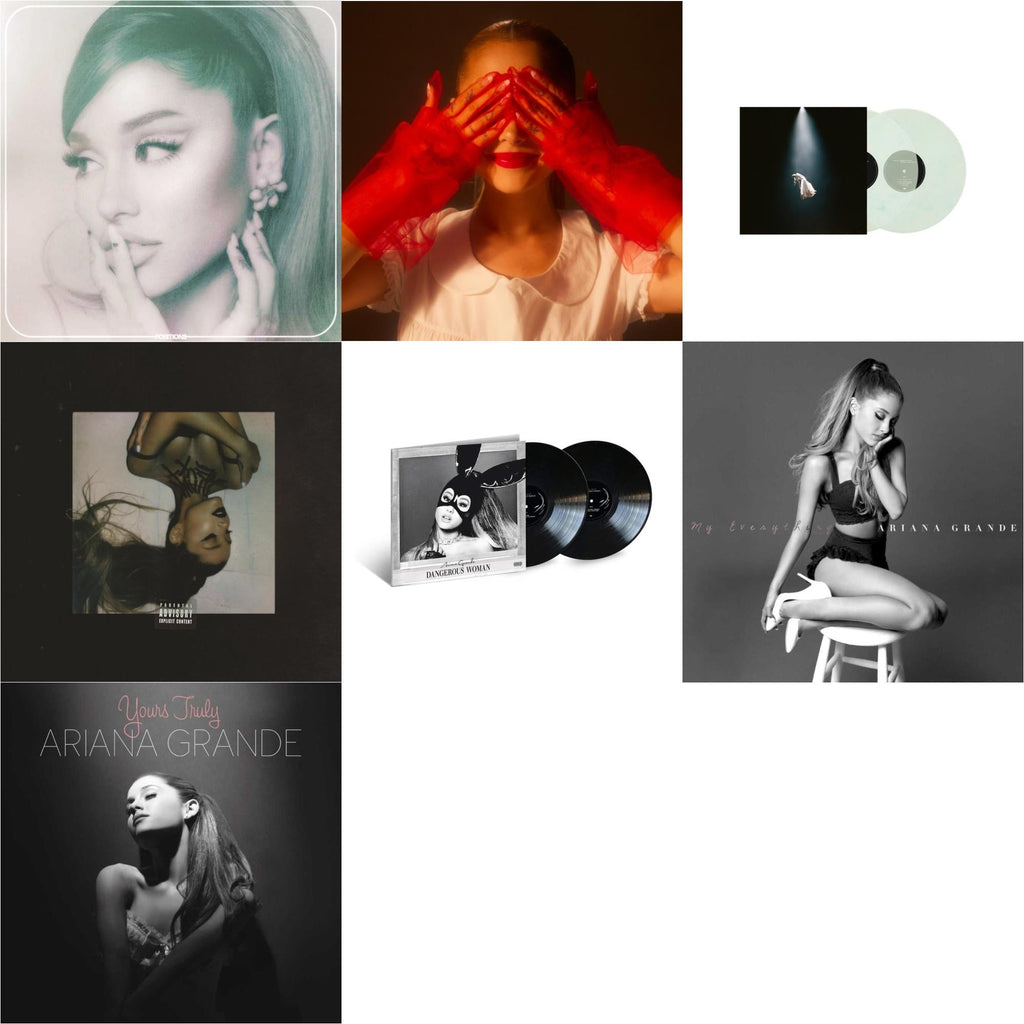 Positions (Coke Bottle Clear LP Vinyl) & Eternal Sunshine (X) (Ruby LP Vinyl) & Eternal Sunshine Deluxe: Brighter Days Ahead (X) (Translucent Marble Vinyl/2LP) & Thank U, Next & Dangerous Woman (2LP) & My Everything & Yours Truly (180G)
