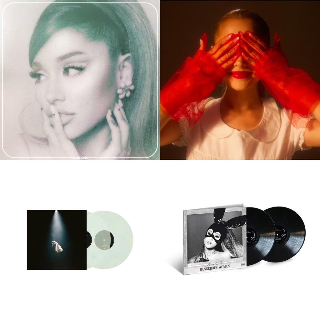 Positions (Coke Bottle Clear LP Vinyl) & Eternal Sunshine (X) (Ruby LP Vinyl) & Eternal Sunshine Deluxe: Brighter Days Ahead (X) (Translucent Marble Vinyl/2LP) & Dangerous Woman (2LP)
