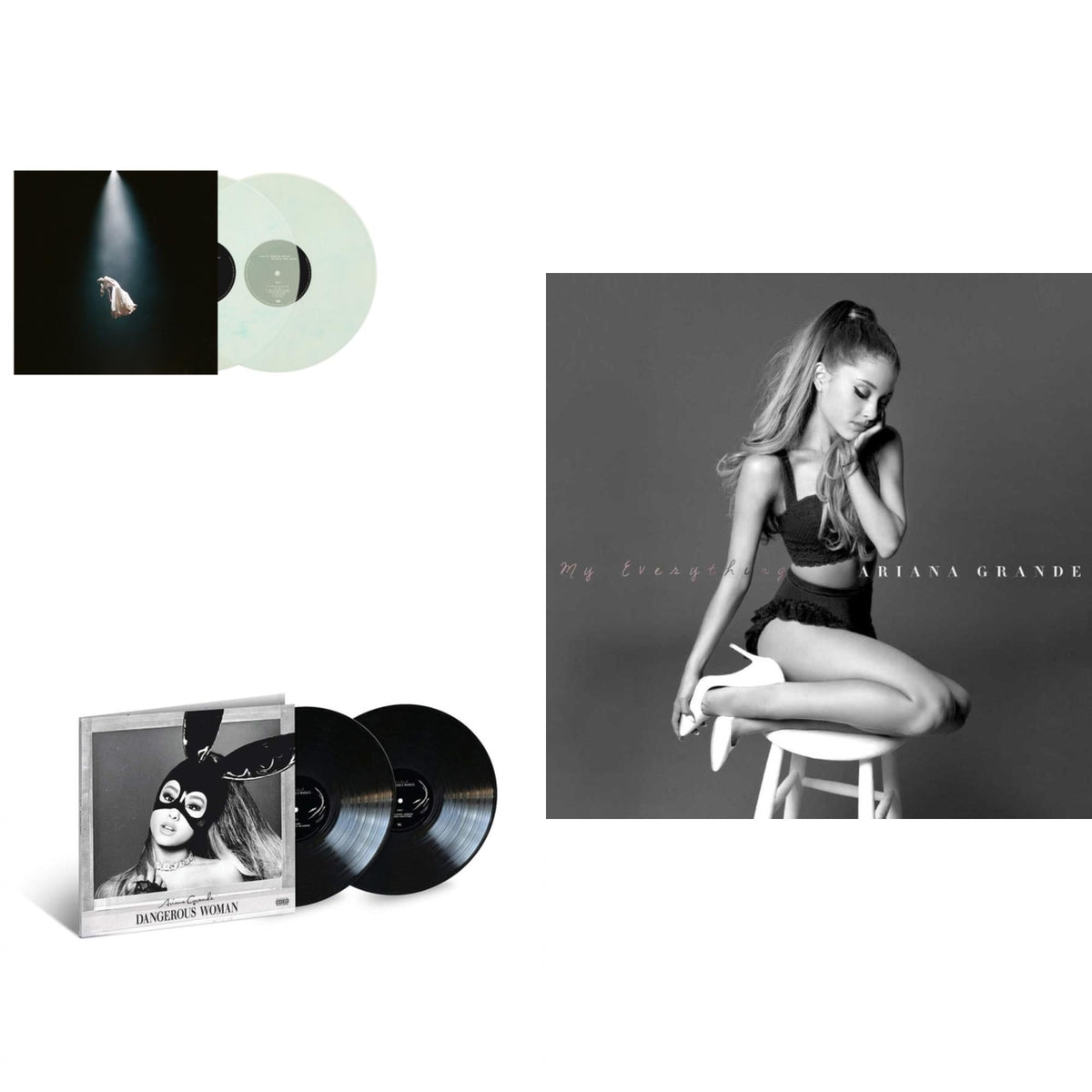 Eternal Sunshine Deluxe: Brighter Days Ahead (X) (Translucent Marble Vinyl/2LP) & Dangerous Woman (2LP) & My Everything