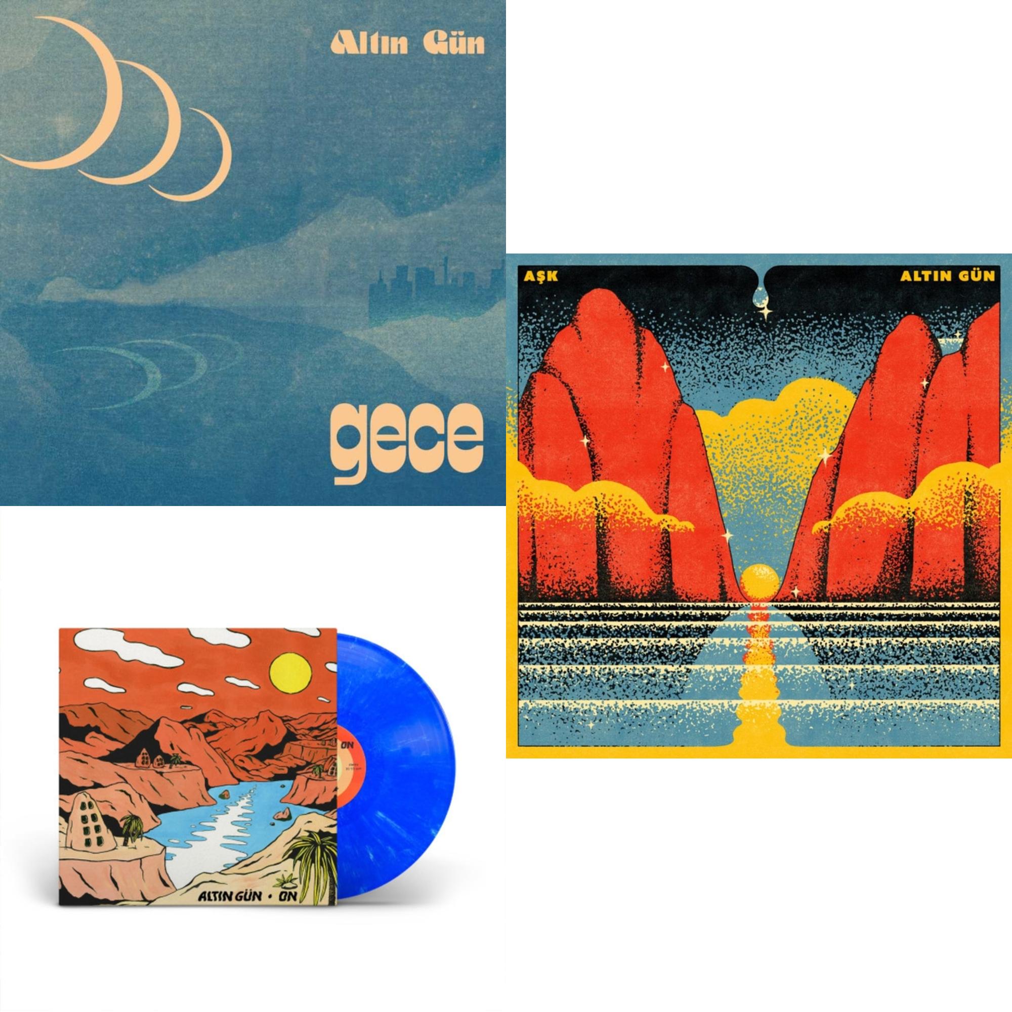 On (Turquoise & White Swirl LP Vinyl) & Gece (Summer Sky Wave LP Vinyl) & Ask (Red LP Vinyl)