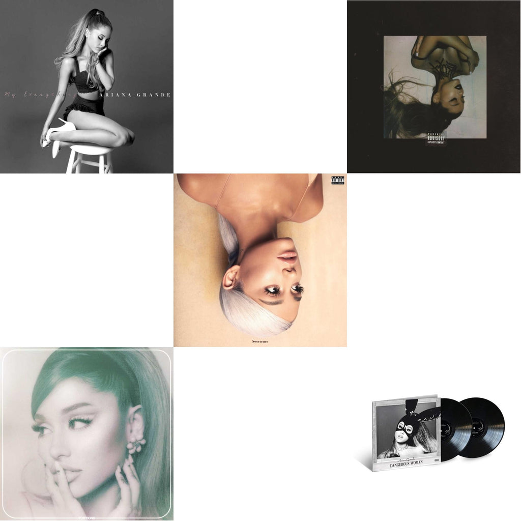 Positions (Coke Bottle Clear LP Vinyl) & Sweetener (X) (2LP) & Thank U, Next & Dangerous Woman (2LP) & My Everything
