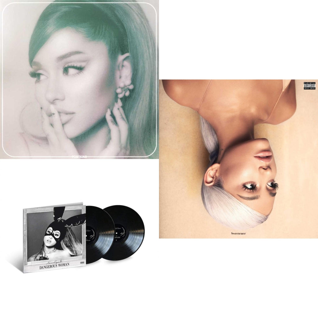 Positions (Coke Bottle Clear LP Vinyl) & Sweetener (X) (2LP) & Dangerous Woman (2LP)