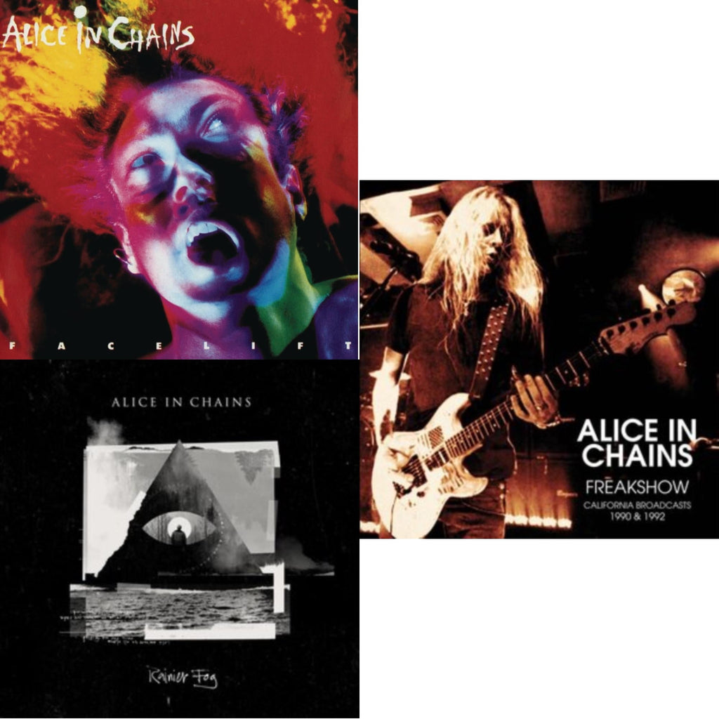 Alice In Chains - Facelift (2LP) & Rainier Fog (Smog Color Variant LP Vinyl) & Freak Show (Red Vinyl/2LP)