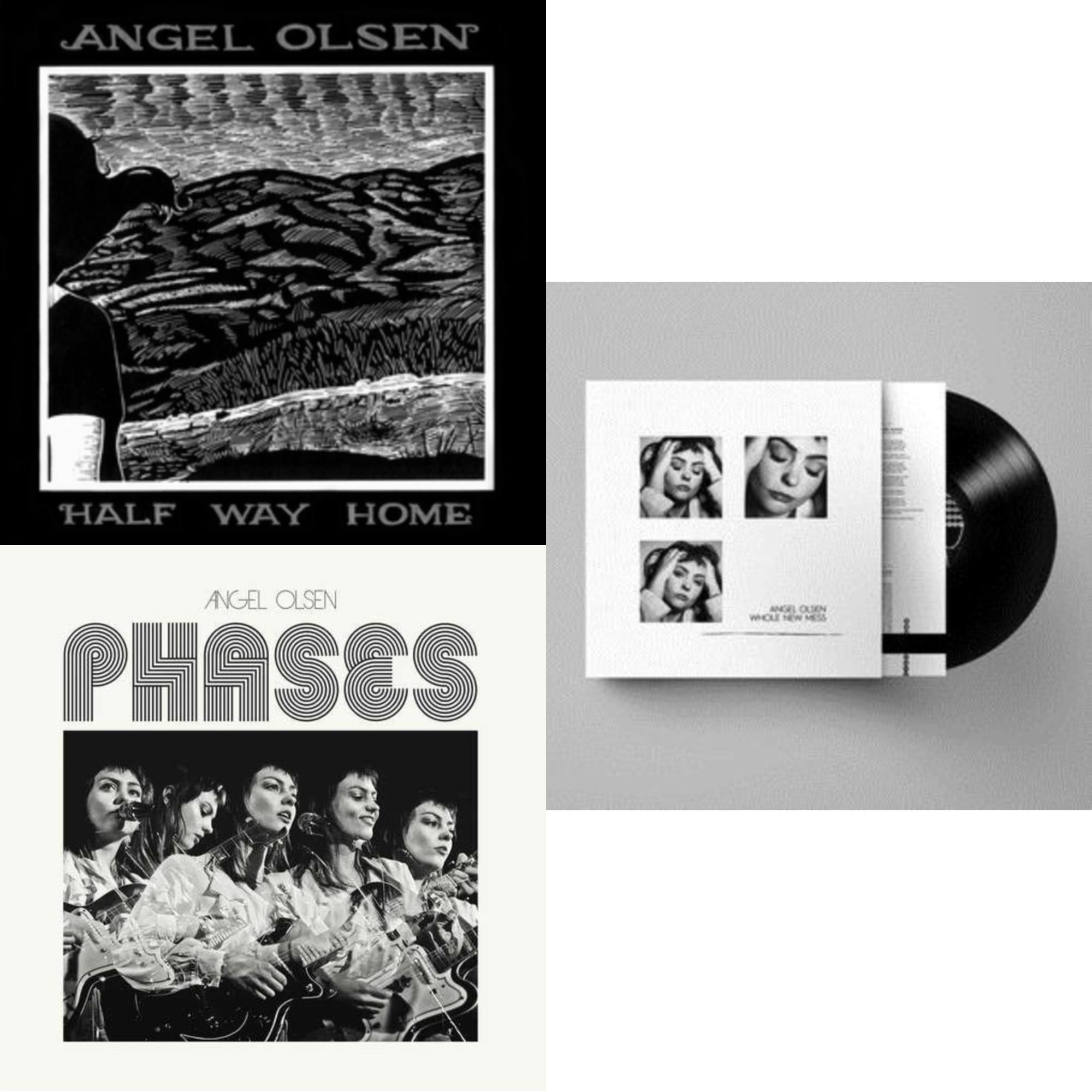 Angel Olsen - Half Way Home & Phases & Whole New Mess - LP Vinyl Bundle