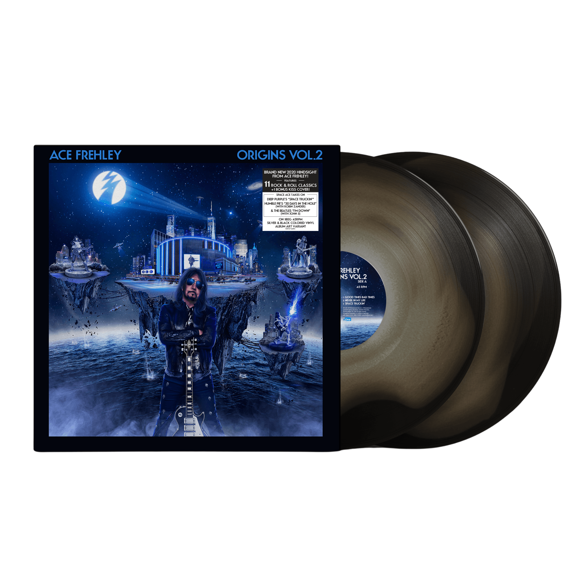 Ace Frehley - Origins Vol. 2 Silver Black Ice LP Vinyl Record