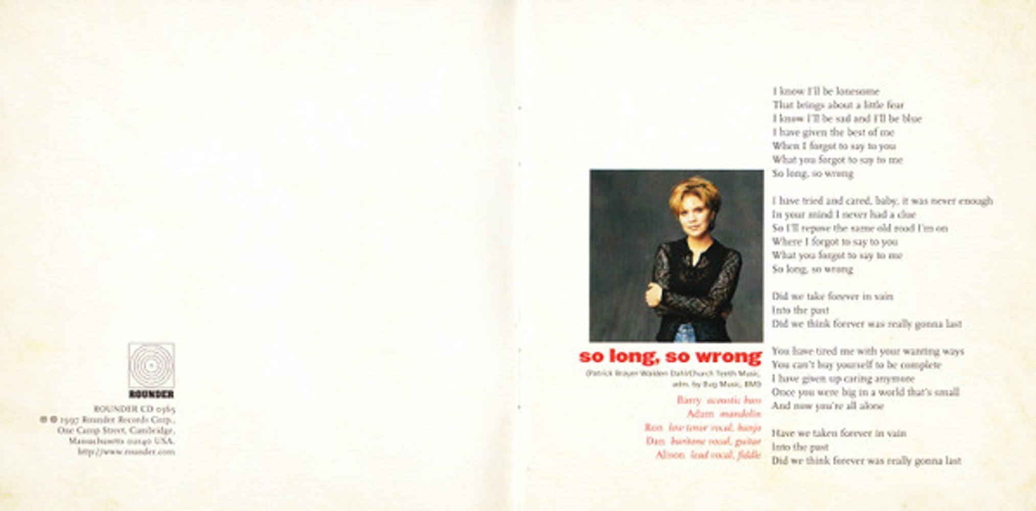 Alison Krauss – So Long So Wrong Music CD